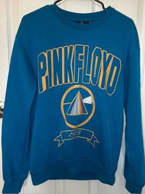 Pink Floyd Teal Crewneck Sweatshirt with Gold Logo